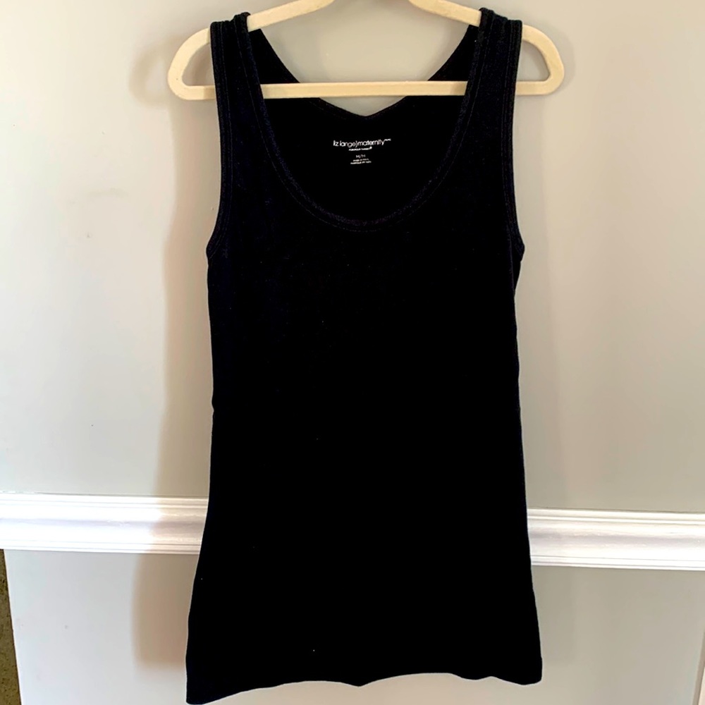 *Med* Liz Lange Maternity Basic Black Tank